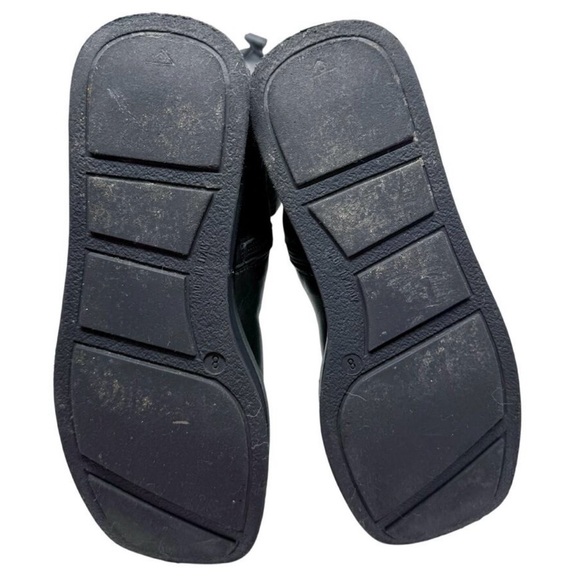 Vintage Y2K Nine West Black Leather Square Toe Platform Boots Women's Size 8 - Picture 6 of 9